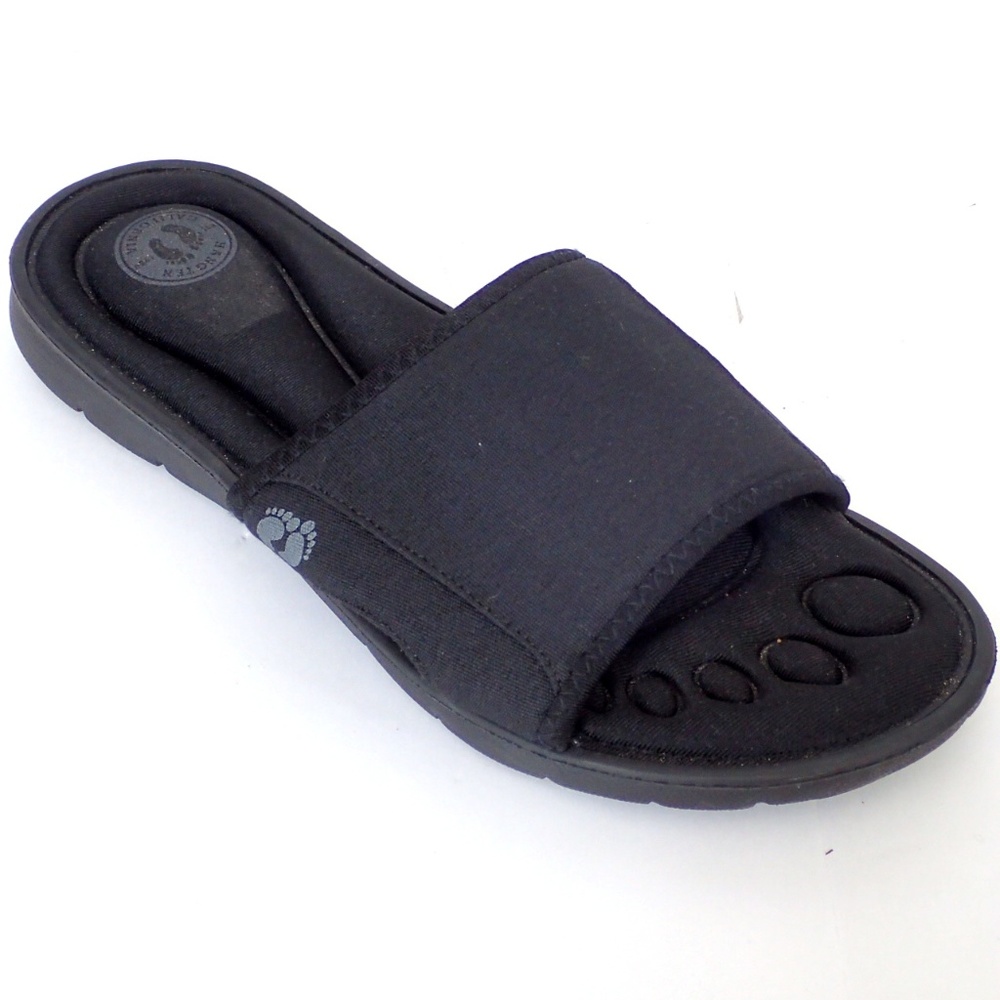 HANG TEN Black Foam Sole Slippers Sandals